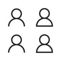 Login user avatar icon in generic style. Profile account sign symbol vector