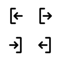 Login and logout icon set. Sign in and sign out sign symbol vector