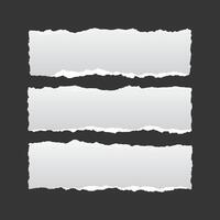 set of torn ripper paper sheet textures vector