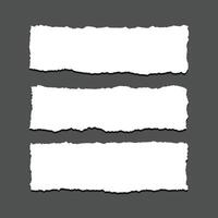 torn ripper paper sheet textures set vector