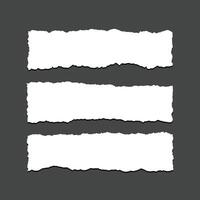 White torn ripper paper sheet textures vector