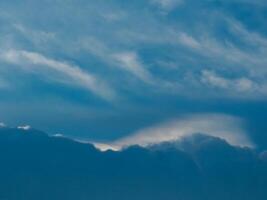 Beautiful sky in the evening before sunset in the rainy season. photo