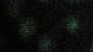 Digital Binary Code Background Dark Aquea video