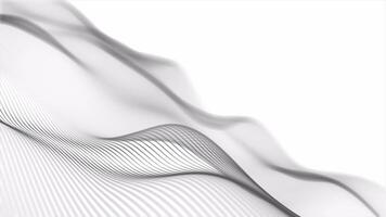 Sophisticated, Minimalist Grey Wave Pattern on a Pristine White Background video