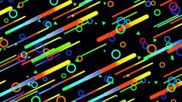 Intersecting Circles and Lines in a Vibrant Composition video