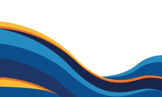 abstract wave background in blue and yellow colors for frame vector