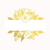 floral frame for nameplate vector