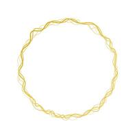gold circle frame vector