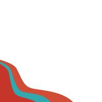 abstract simple wave corner two colors for frame vector