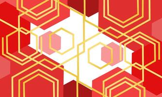 red geometric abstract background vector