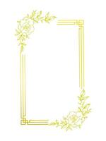 vertical square floral frame vector