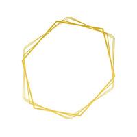 gold hexagon frame vector