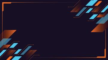 Future Background with Polygon Symmetry Style with Modern Gradient with Cyber Style with orange and blue background vector
