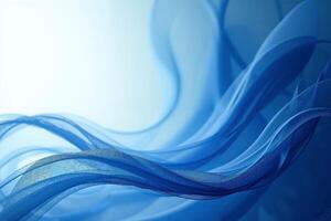 flowing blue wave like forms with intricate patterns The background is a gradient of light blue photo