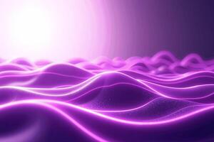 smooth wavy purple surface with glowing pink neon lines creating a flowing futuristic aesthetic photo