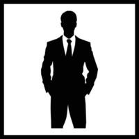 Silhouette of a Corporate Business person man vector