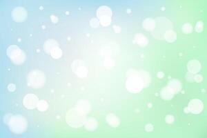 Light bokeh particles on blue background. Snow background. Winter season. vector