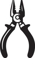 Pliers tool use for various mechanical work vector