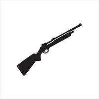 Muzzleloader silhouette for animal hunting. vector