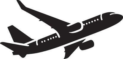 Silhouette of a airplane vector