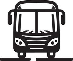 Front view of a bus vector