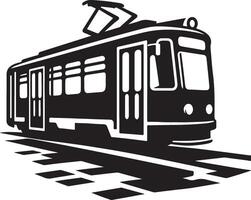 Tram icon in white background. vector