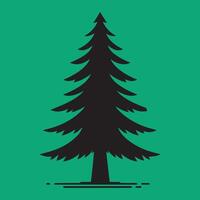 Pine tree on colour background. vector