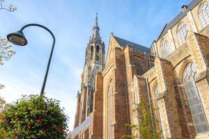Delft, The Netherlands October 15, 2024. The tower of the New church in Delft. photo