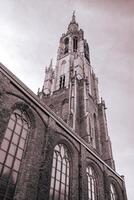 Delft, The Netherlands October 15, 2024. The tower of the New church in Delft. photo