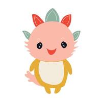Funny cartoon character on white. illustration. vector