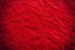 A red crumpled paper texture background photo