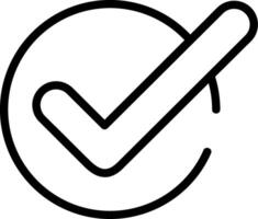 Checkmark Outline Style Icon vector