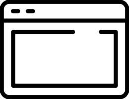 Browser Window Outline Style Icon vector
