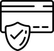 Secure Payment Outline Style Icon vector