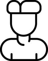 User Profile Outline Style Icon vector