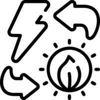 Energy Efficient Outline Style Icon vector