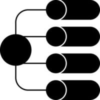 A diagram of a tree with four branches vector