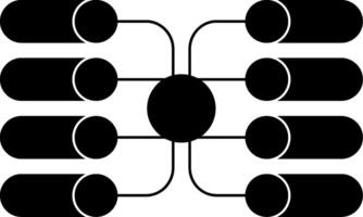 A black and white diagram of a spider web vector