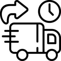 Next Day Delivery Outline Style Icon vector