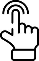 Hand Clicking Mouse Outline Style Icon vector