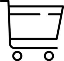 Shopping Cart Outline Style Icon vector