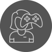 A woman with a controller in her hand vector