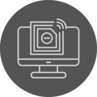 A computer monitor with a camera icon vector