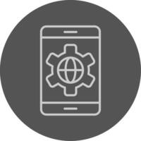 Mobile app development line icon illustration vector