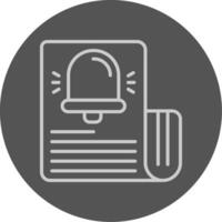 A bell icon on a document vector