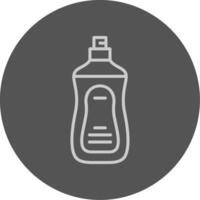 A bottle of liquid soap on a gray background vector