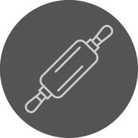 A rolling pin icon in a gray circle vector