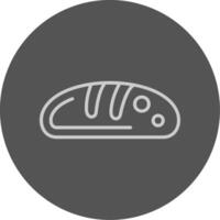 Bread icon, line icon, grey circle vector