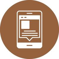 Mobile app icon - brown vector