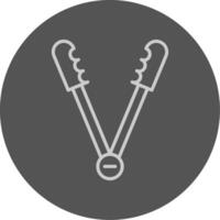 Two scissors in a circle icon vector